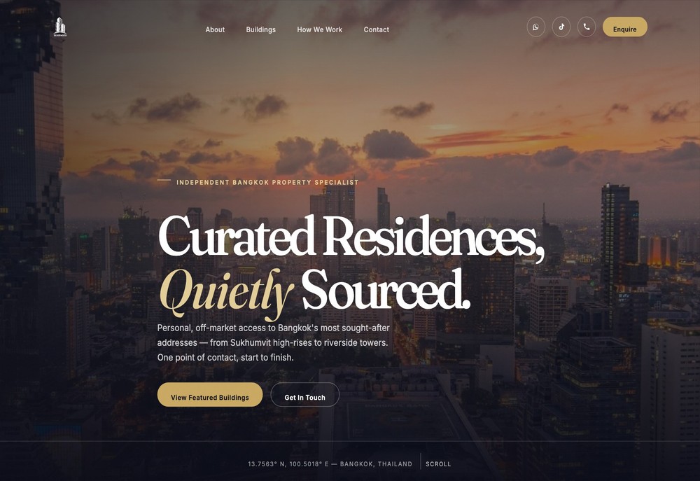 Silverwood Residences — Bangkok vastgoedwebsite homepage